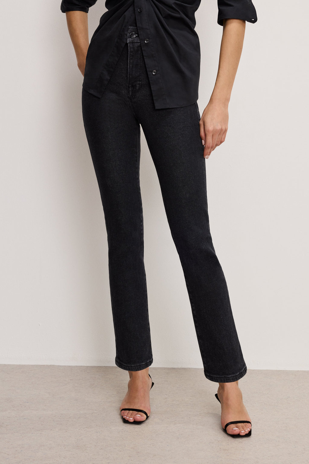 Luxury GOOD LEGS STRAIGHT JEANS BLACK184