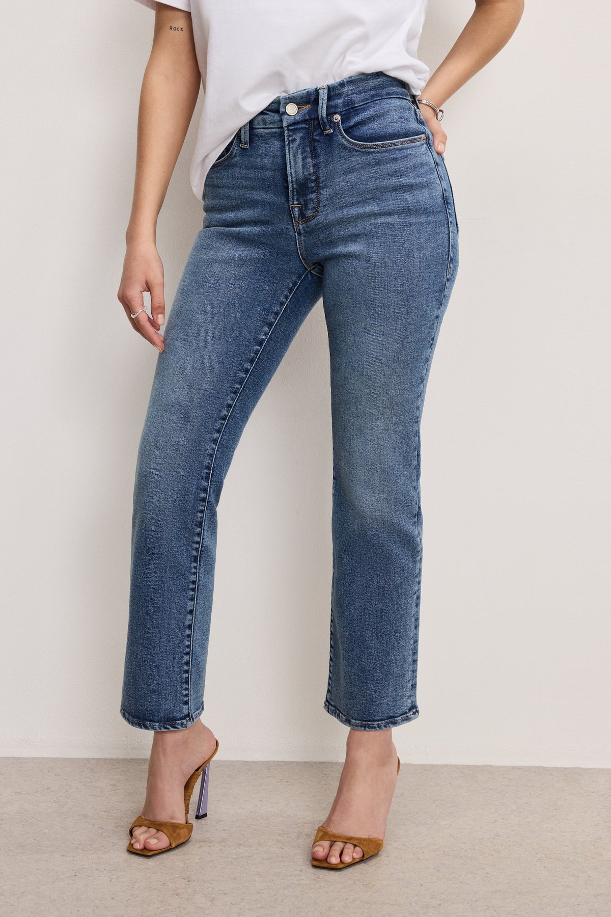 Luxury GOOD PETITE STRAIGHT COMPRESSION JEANS INDIGO254