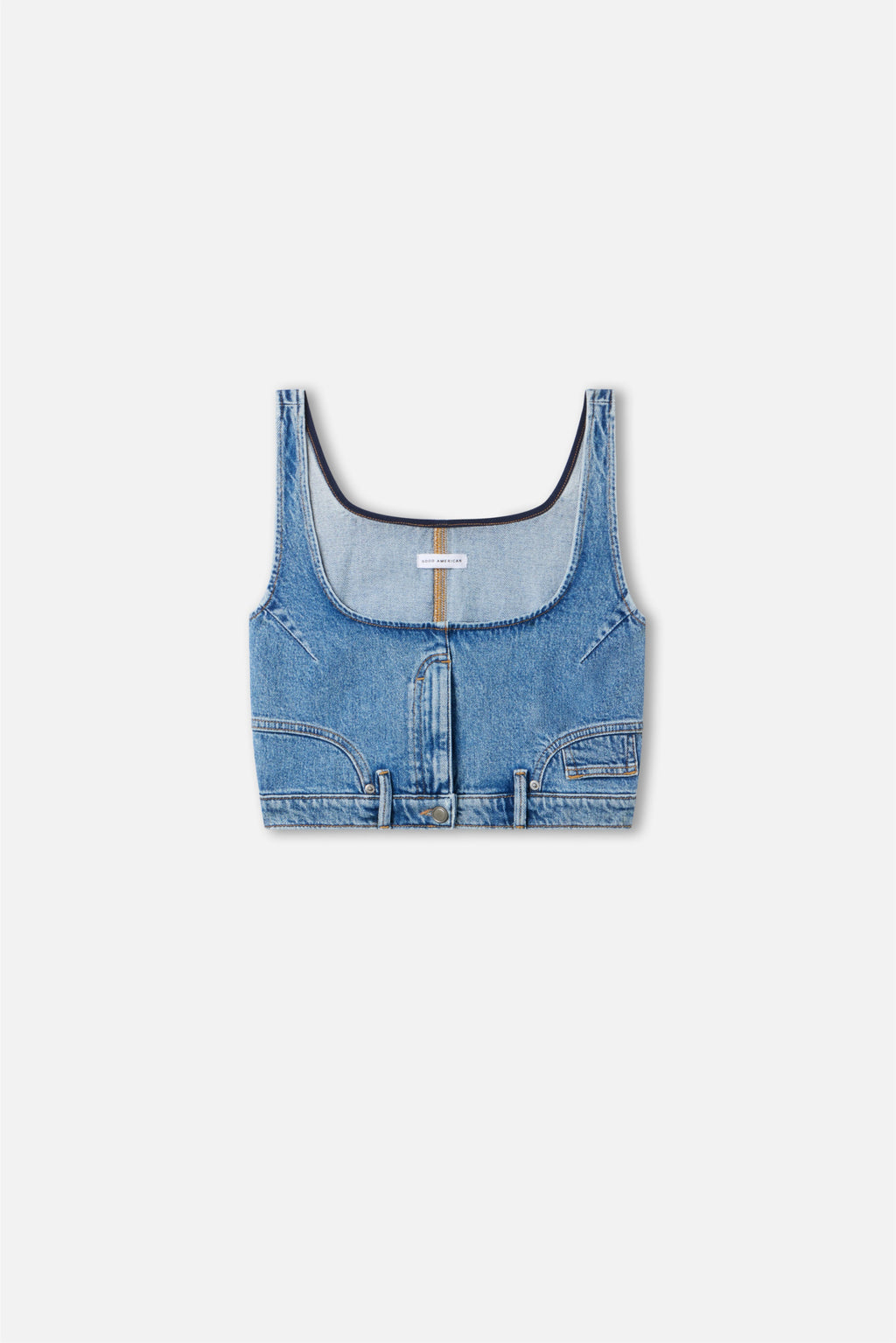 Luxury REWORKED DENIM VEST INDIGO1083