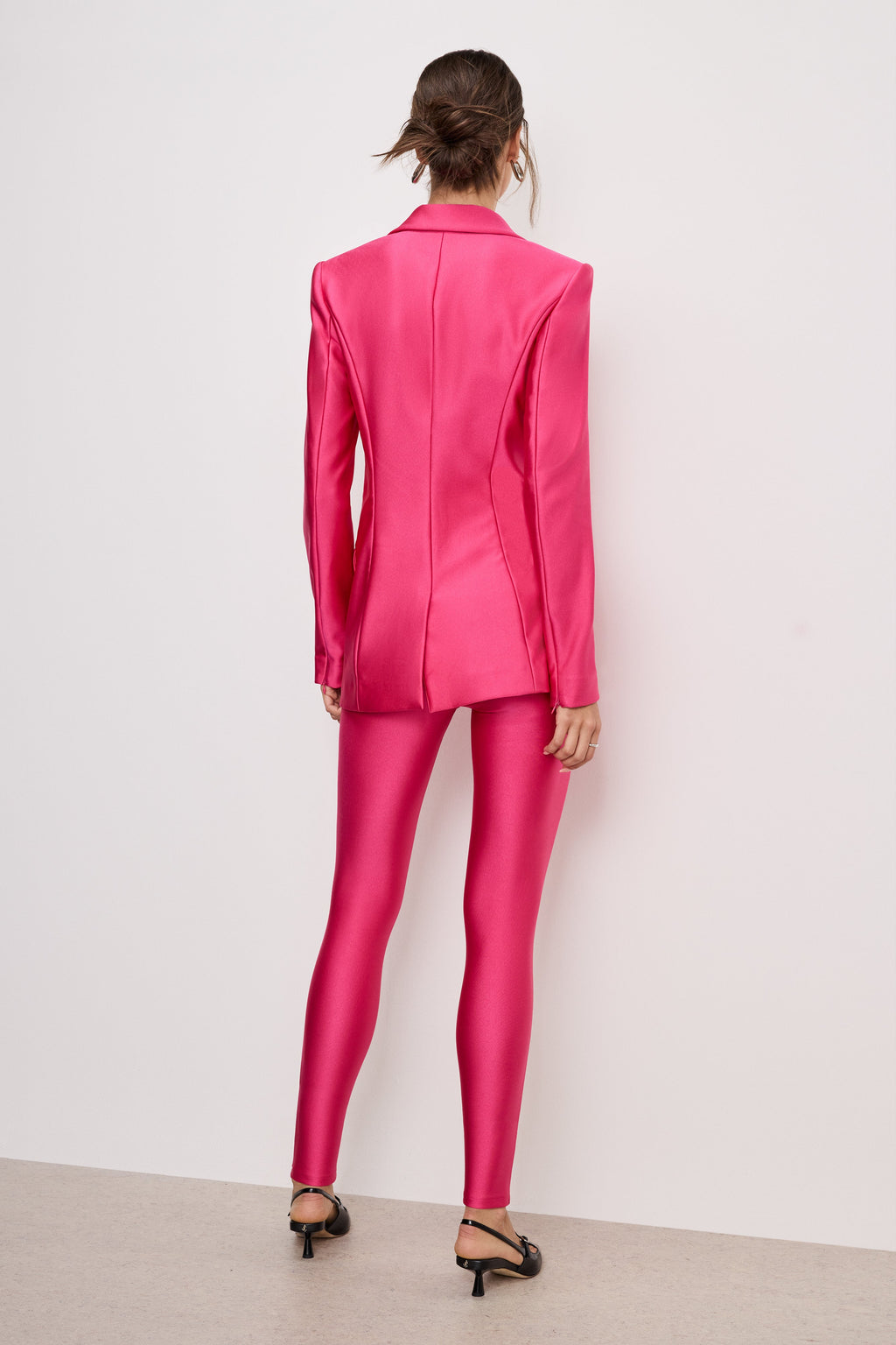 Luxury COMPRESSION SHINE GOOD WAIST LEGGINGS BALLERINA PINK004