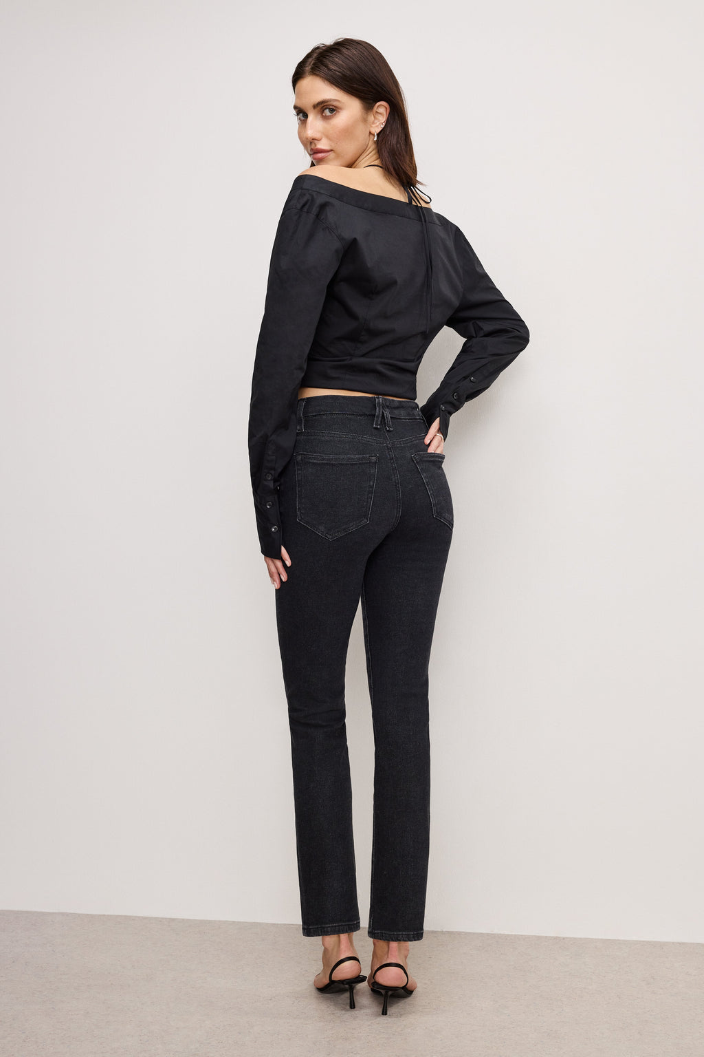 Luxury GOOD LEGS STRAIGHT JEANS BLACK184