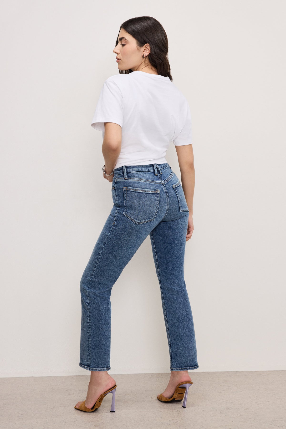 Luxury GOOD PETITE STRAIGHT COMPRESSION JEANS INDIGO254