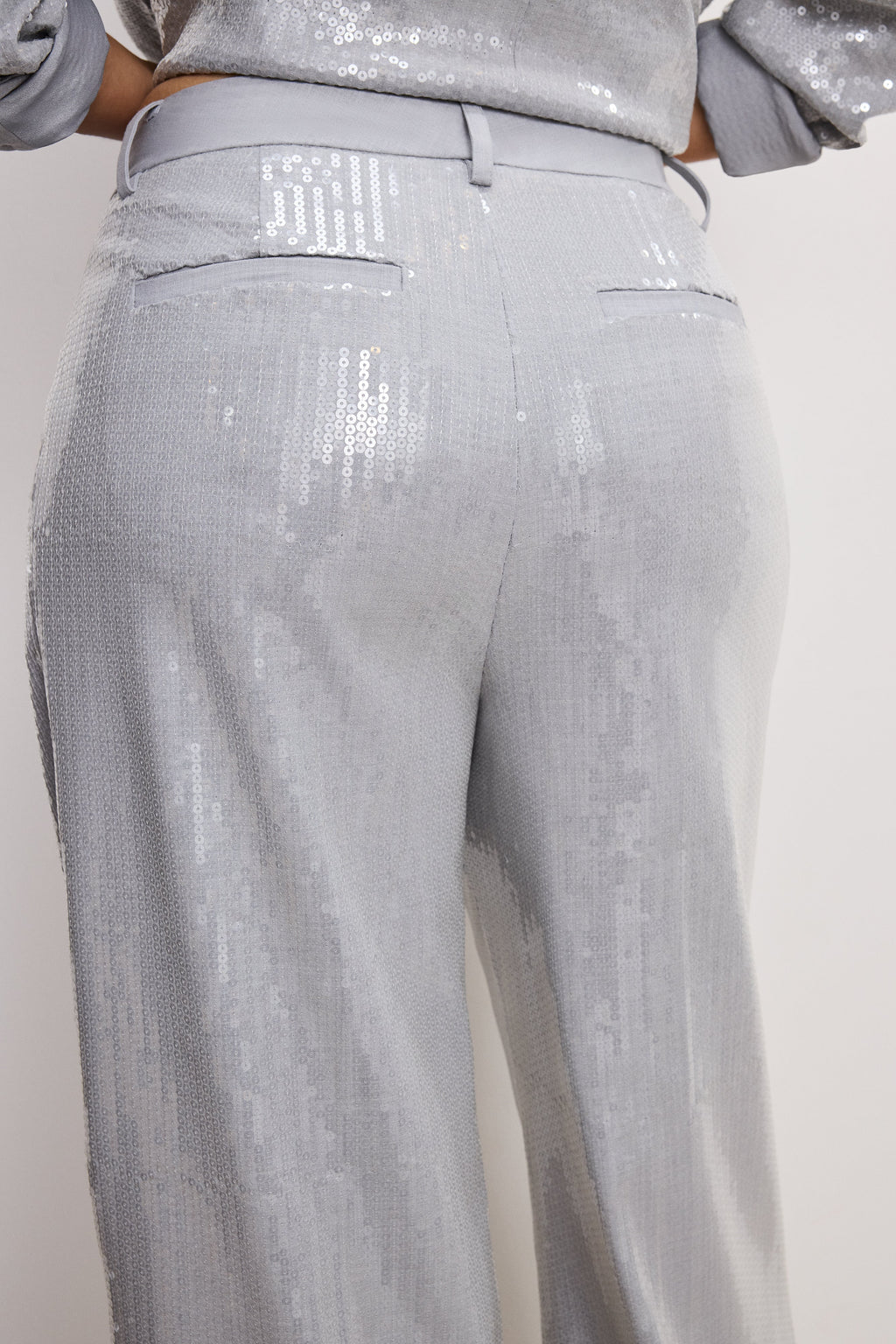 Luxury GOOD 90s SEQUIN TROUSERS HEATHER GREY001