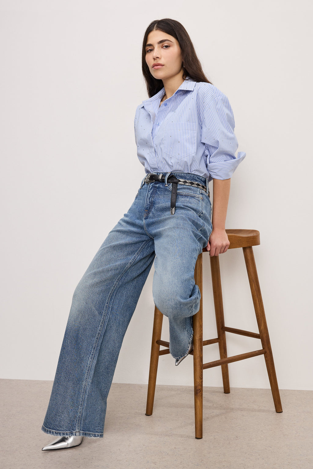 Luxury GOOD EASE PETITE RELAXED JEANS INDIGO575