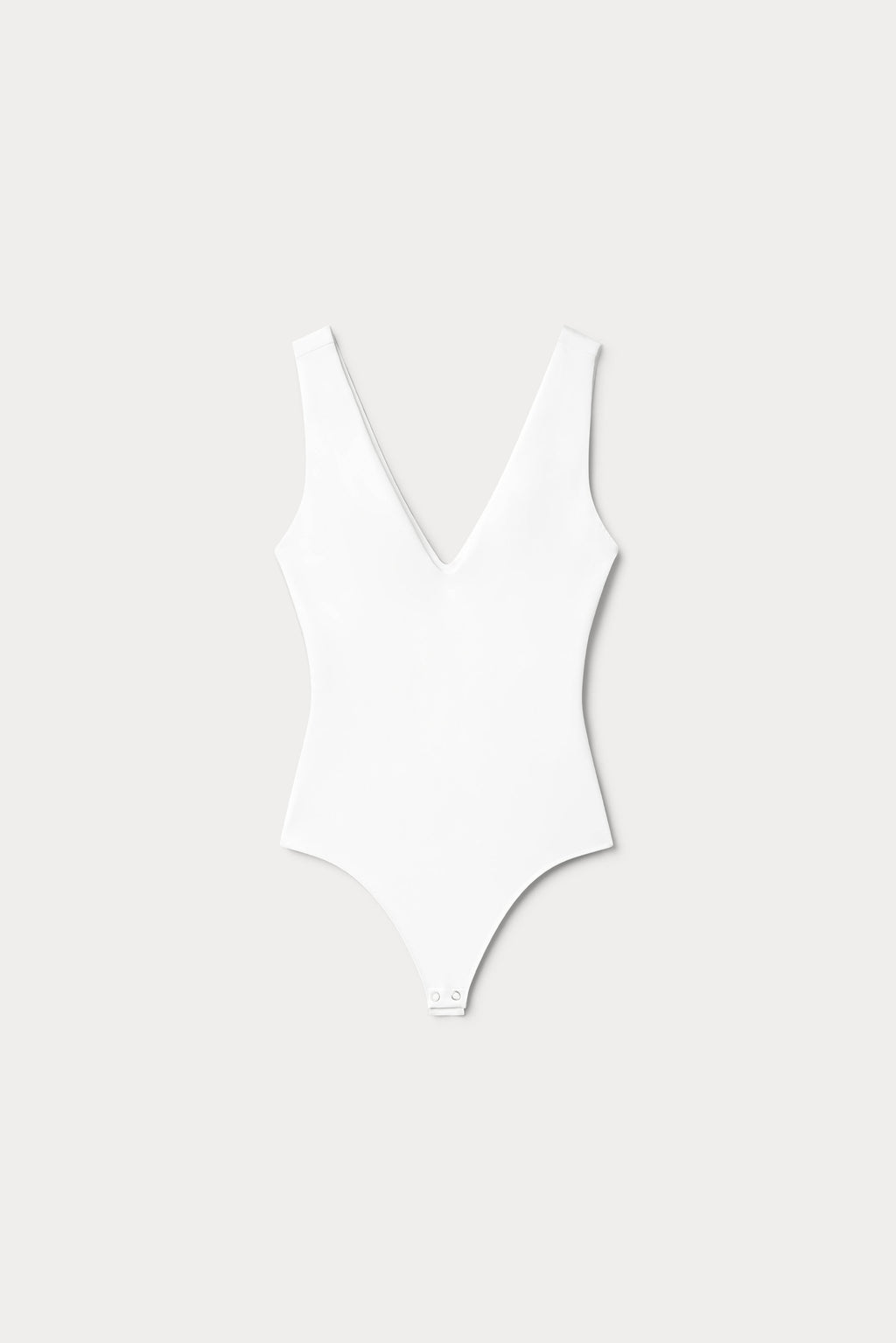 Luxury SCULPTING DEEP V BODYSUIT WHITE001