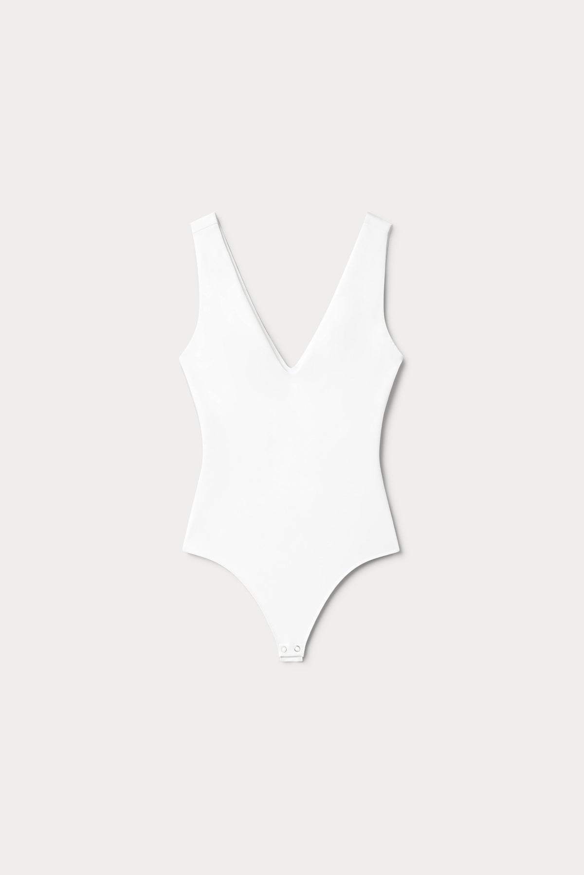 Luxury SCULPTING DEEP V BODYSUIT WHITE001