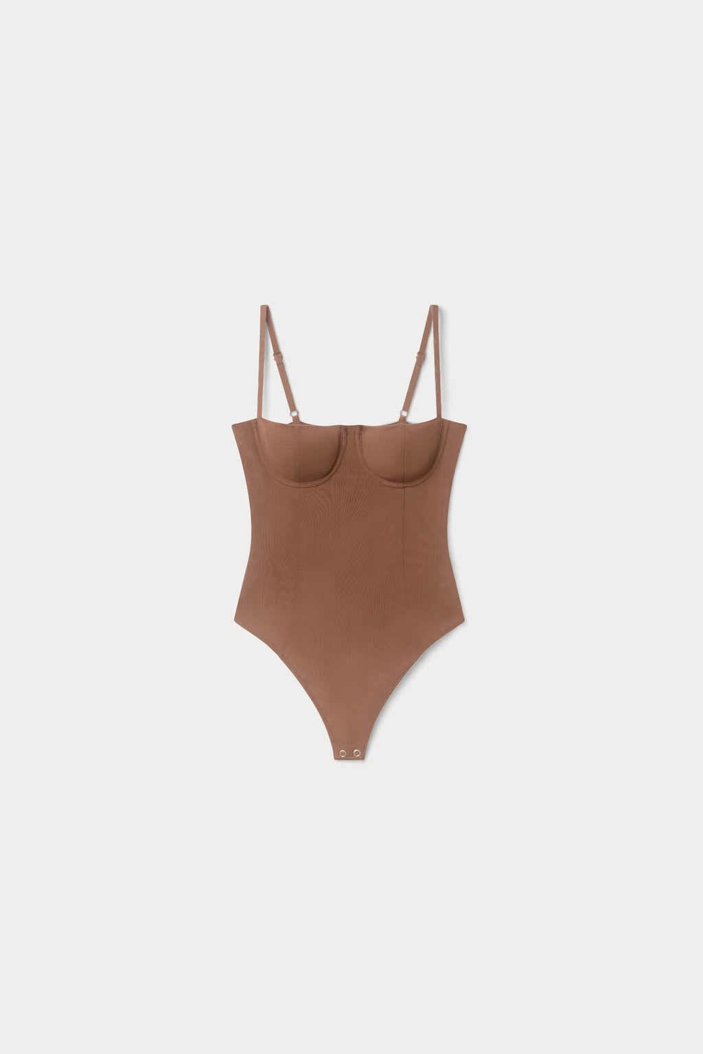 Luxury MESH BUSTIER BODYSUIT SADDLEWOOD
