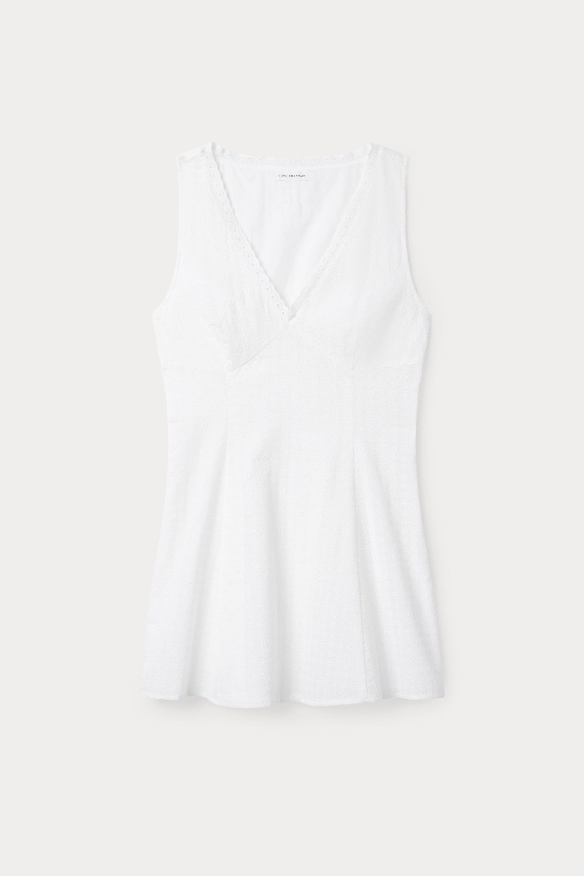 Luxury THE EYELET MINI DRESS WHITE001
