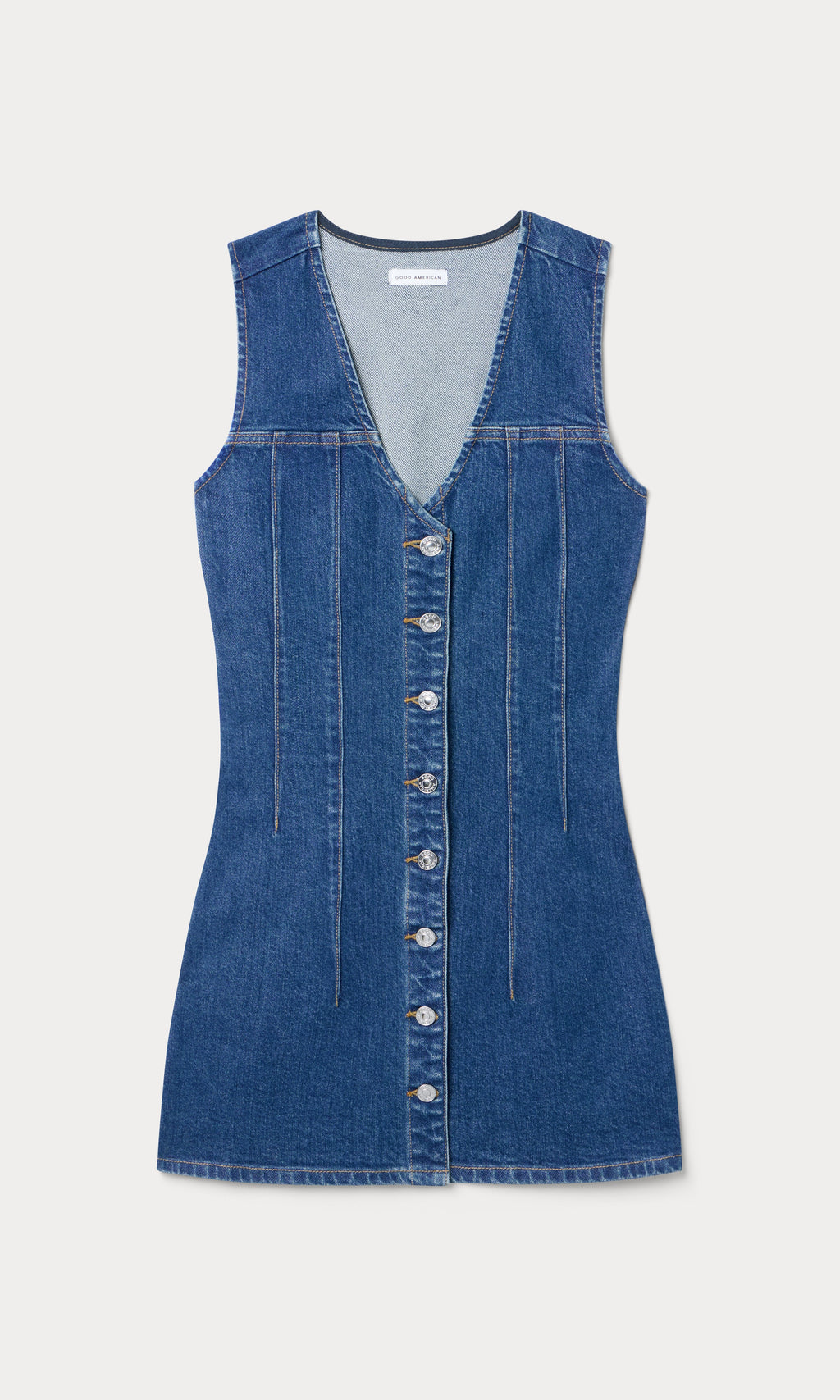 Luxury THE DENIM V NECK DRESS INDIGO1265