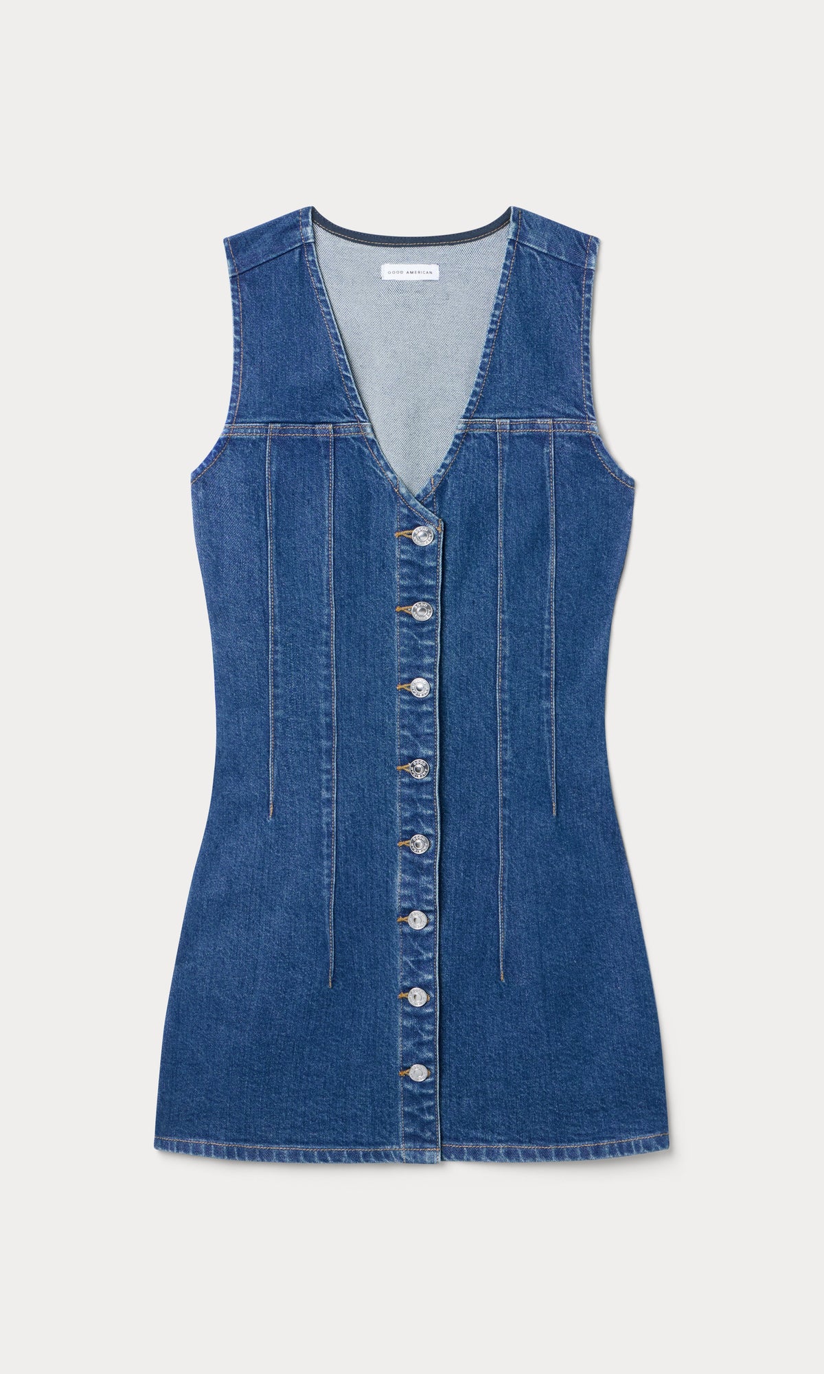 Luxury THE DENIM V NECK DRESS INDIGO1265
