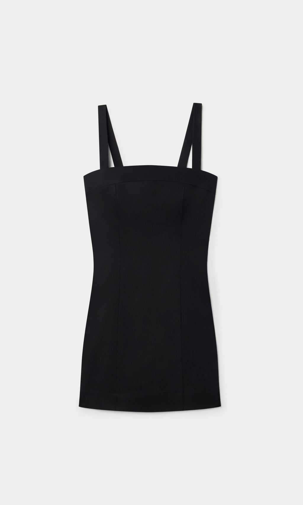 Luxury THE STRUCTURED LINEN MINI DRESS BLACK
