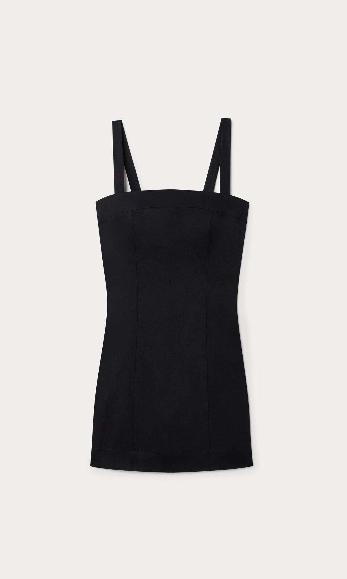 Luxury THE STRUCTURED LINEN MINI DRESS BLACK