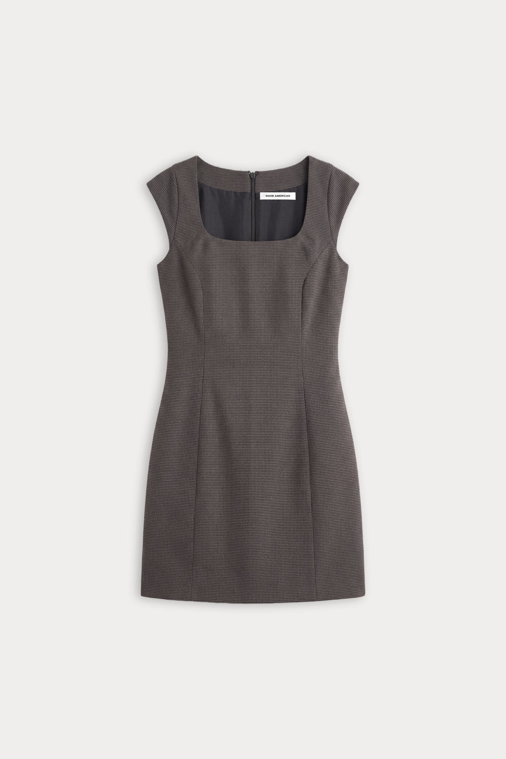 Luxury THE CAP SLEEVE MINI DRESS CHARCOAL MINI HOUNDSTOOTH