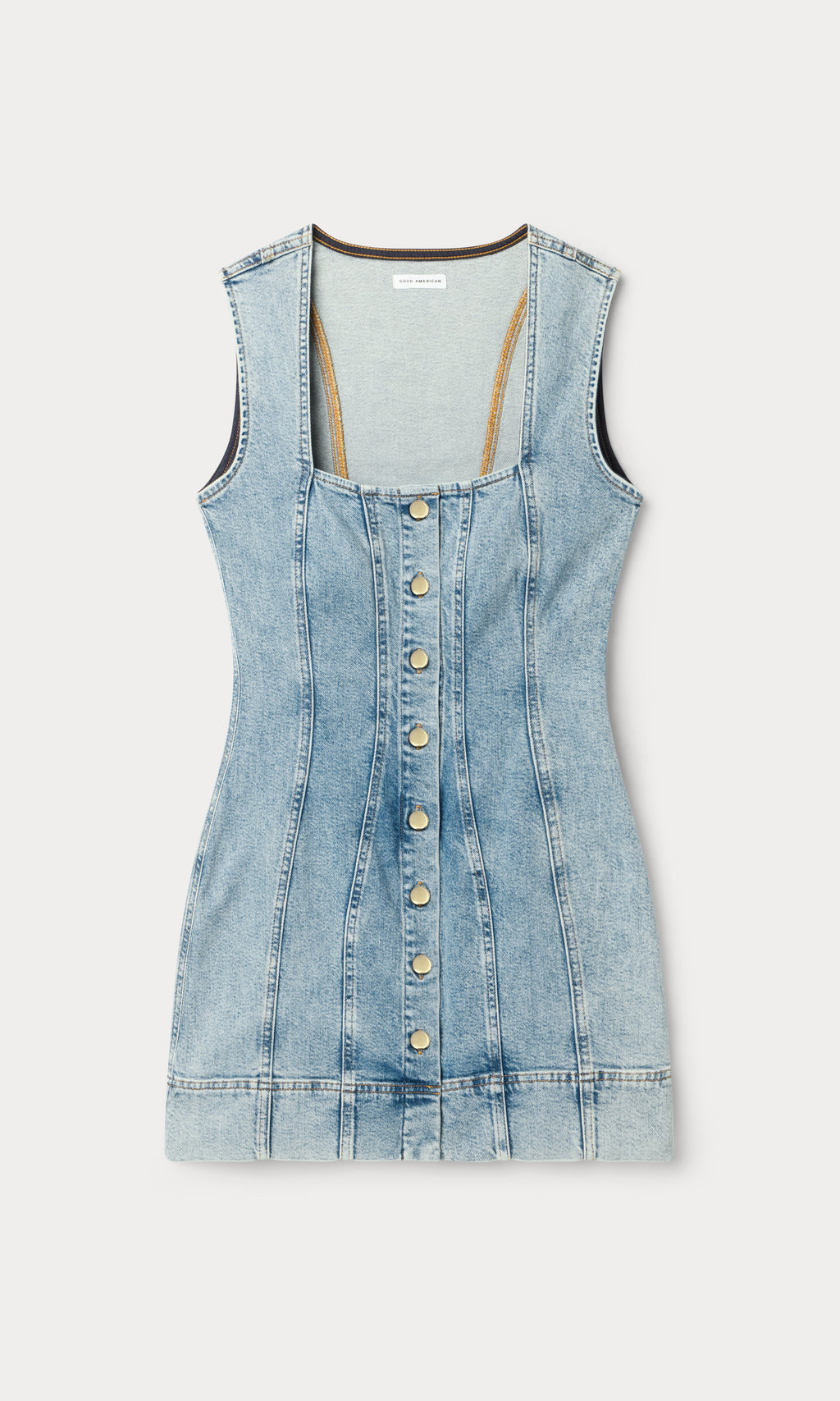 Luxury MINI BUTTON FRONT DRESS INDIGO1104