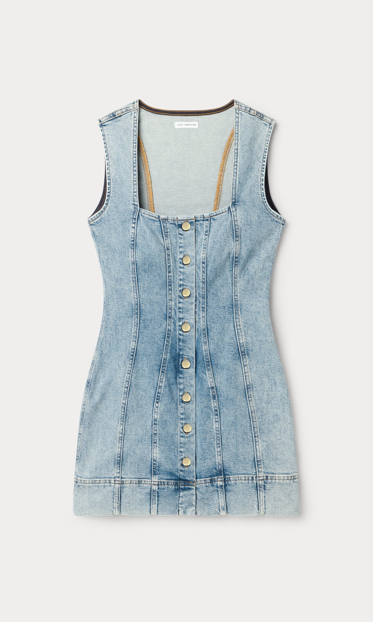 Luxury MINI BUTTON FRONT DRESS INDIGO1104