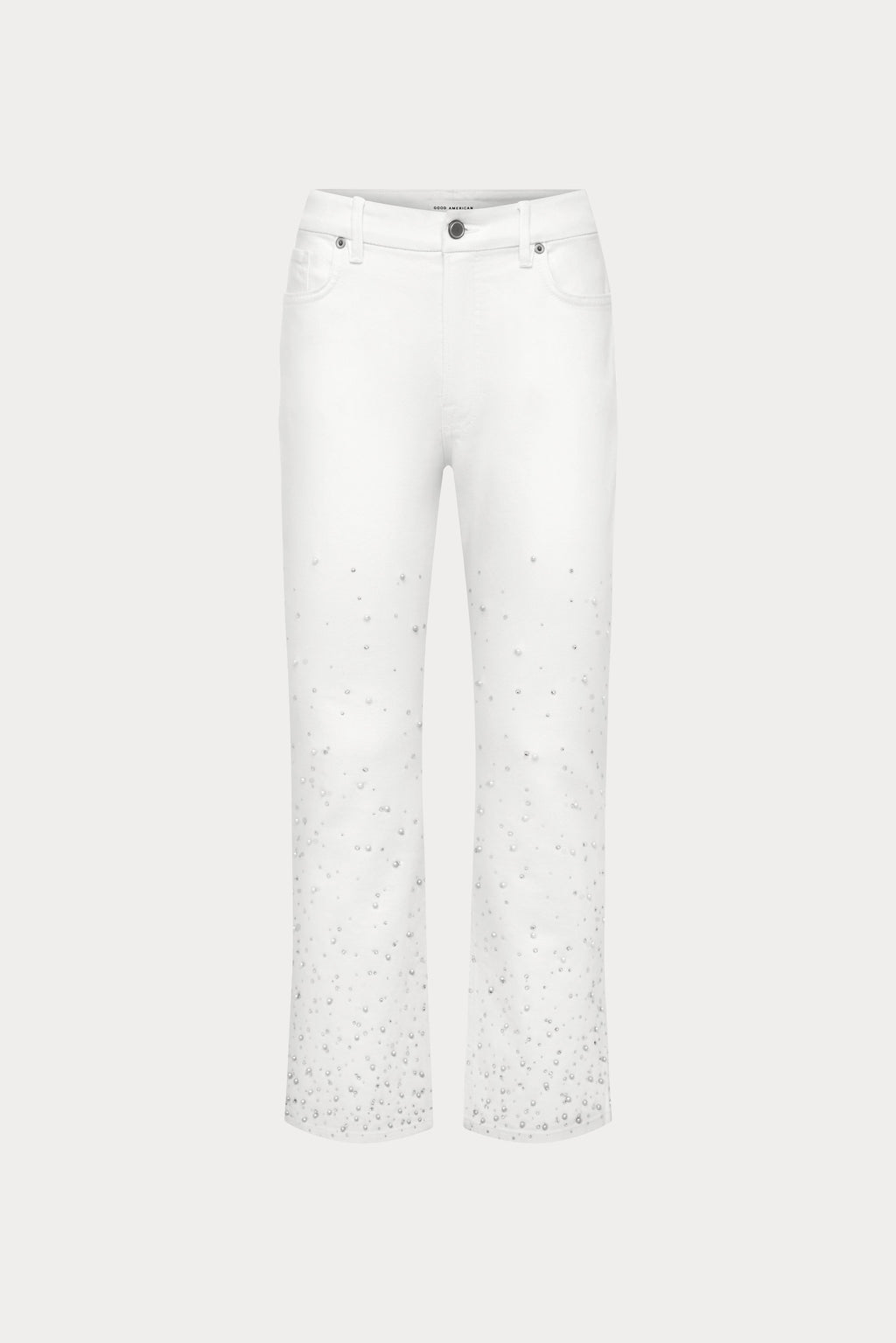 Luxury GOOD ICON STRAIGHT ANKLE PEARL JEANS WHITE001