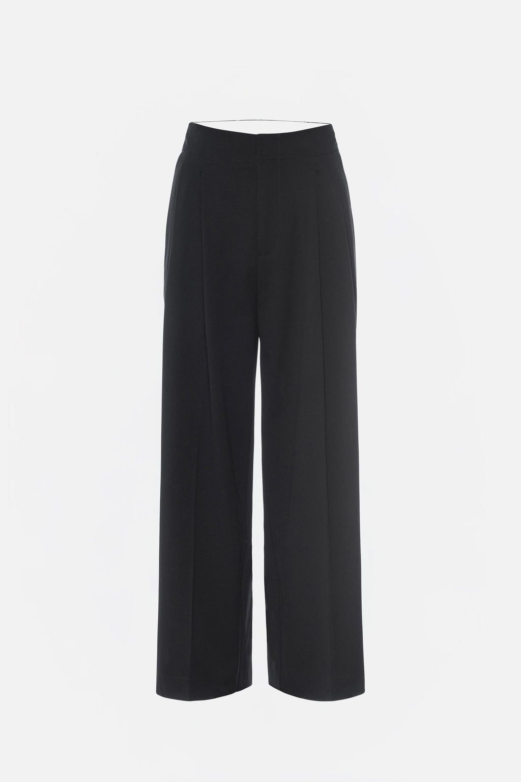 Luxury ESSENTIAL SUITING PLEATED CROPPED TROUSERS DARK HEATHER GRAY
