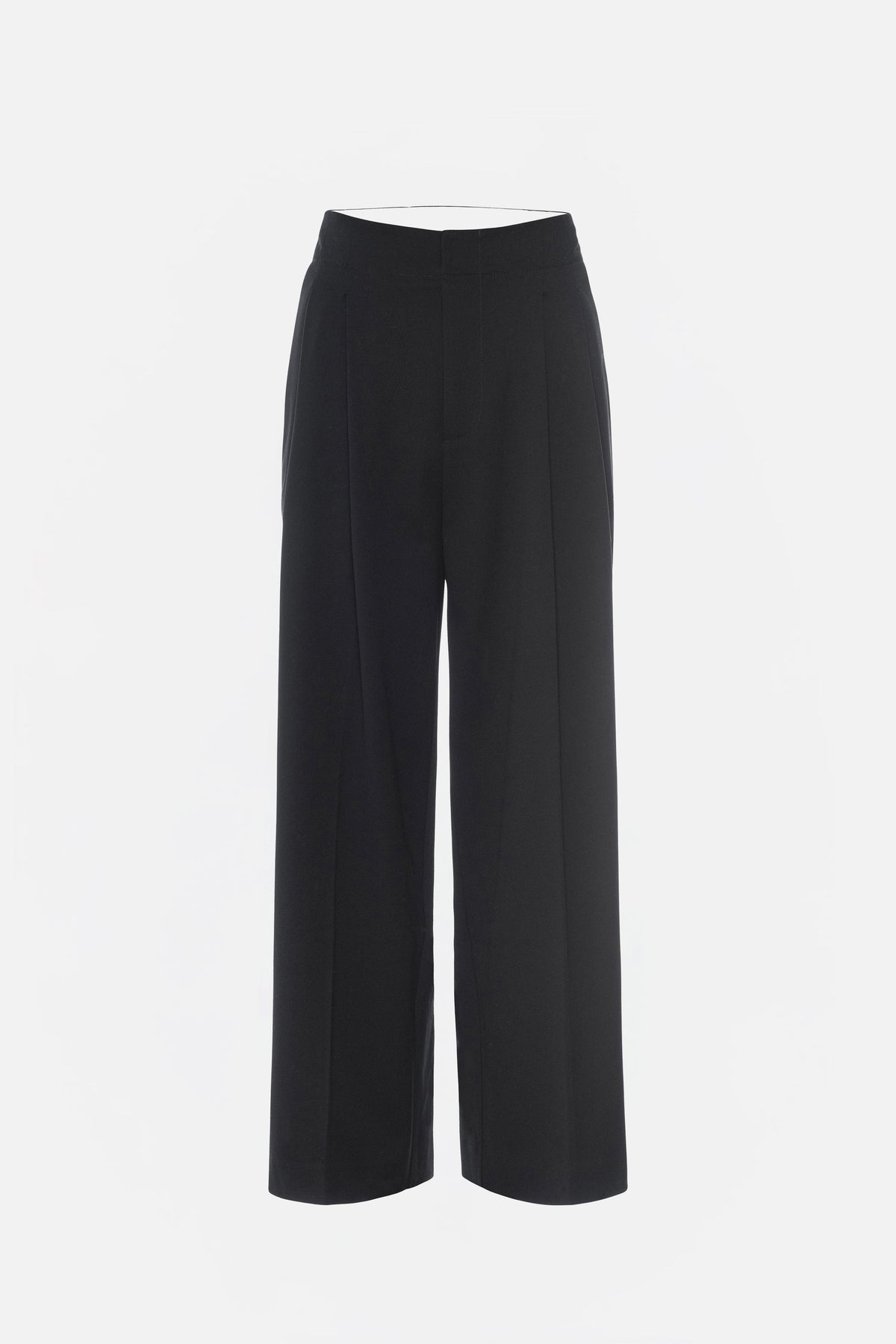 Luxury ESSENTIAL SUITING PLEATED CROPPED TROUSERS DARK HEATHER GRAY