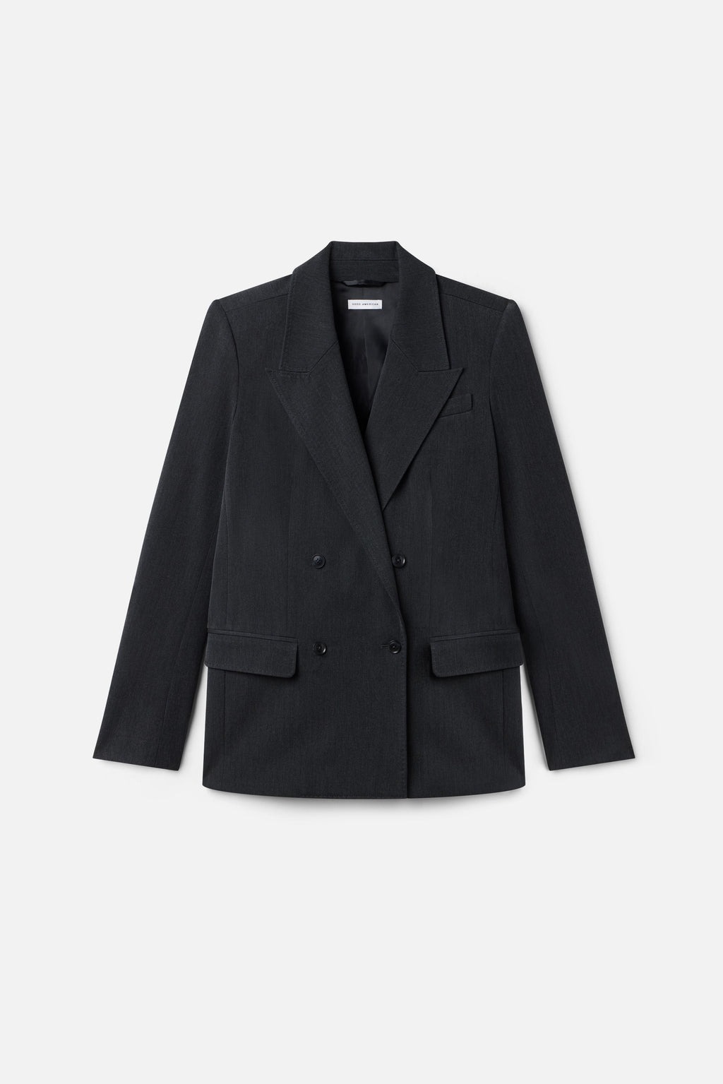 Luxury ESSENTIAL SUITING OVERSIZED DOUBLE BREASTED BLAZER DARK HEATHER GRAY