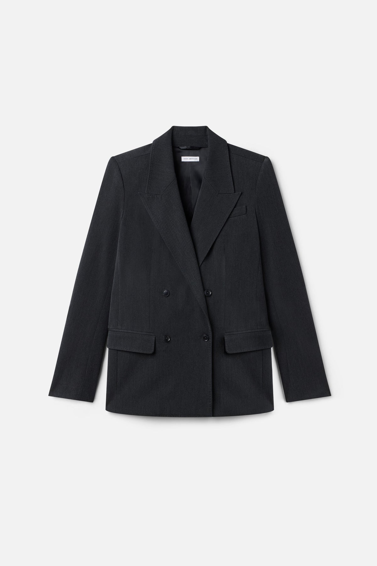 Luxury ESSENTIAL SUITING OVERSIZED DOUBLE BREASTED BLAZER DARK HEATHER GRAY