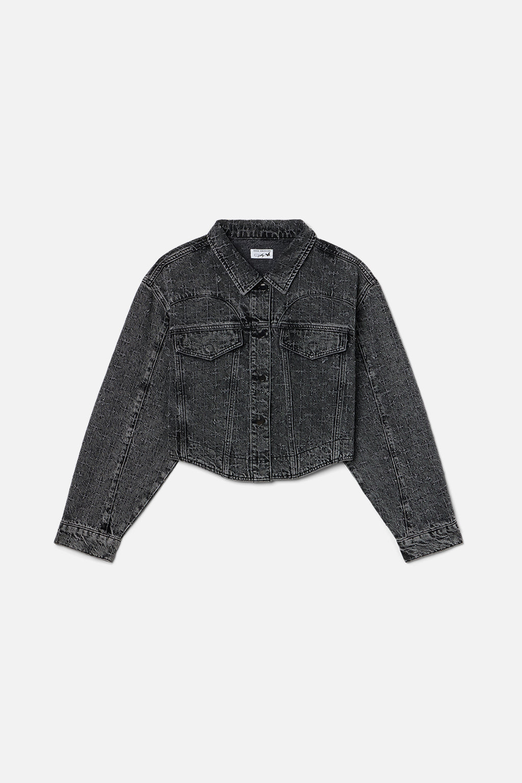 Luxury DOLLY CRYSTAL DENIM JACKET BLACK415