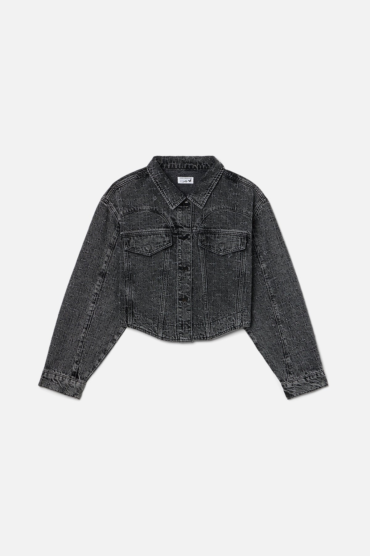 Luxury DOLLY CRYSTAL DENIM JACKET BLACK415