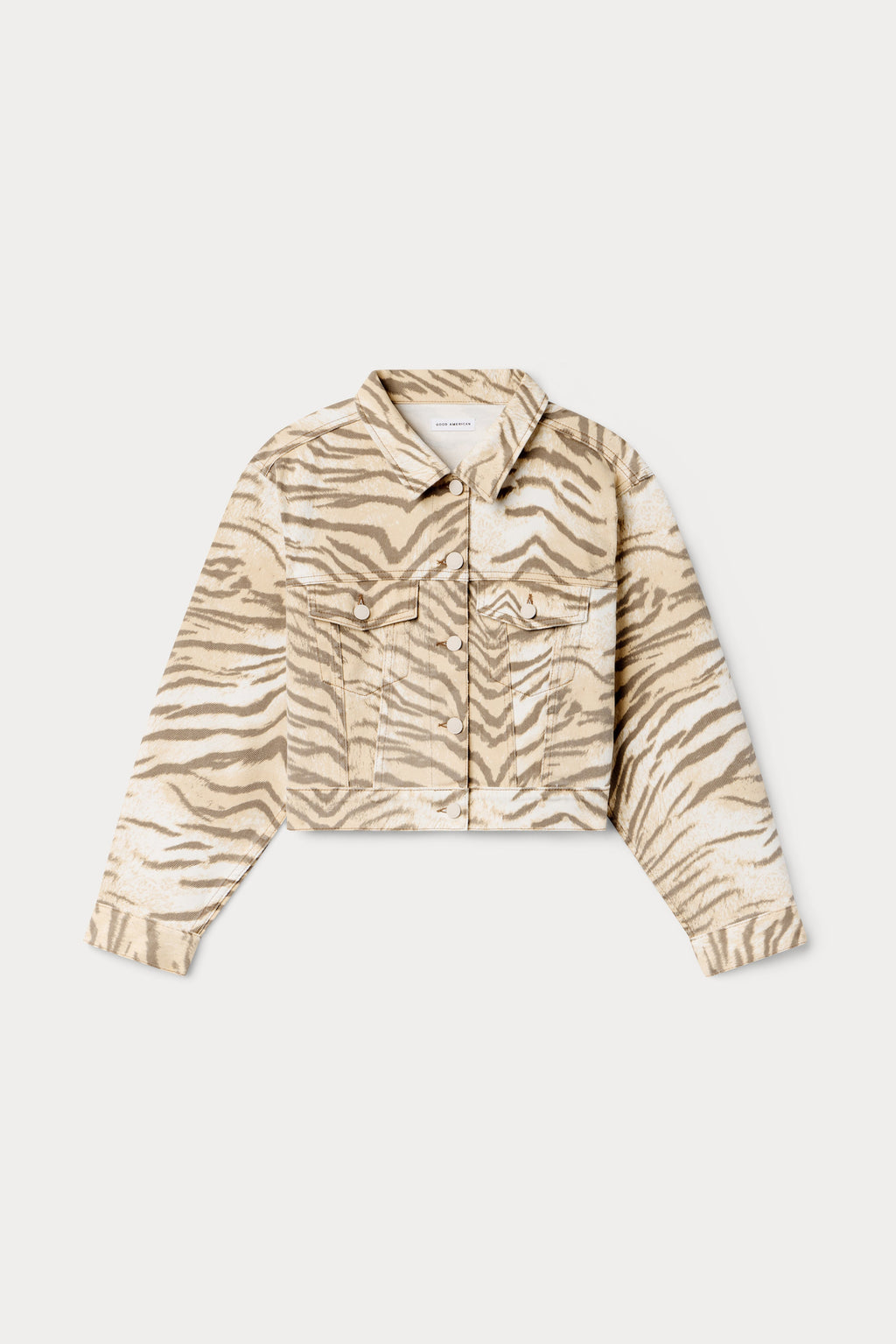 Luxury ESSENTIAL CROP DENIM JACKET BROWN TIGER