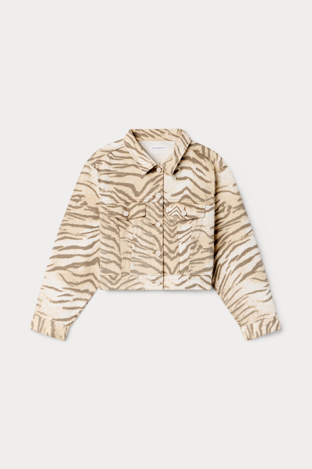Luxury ESSENTIAL CROP DENIM JACKET BROWN TIGER