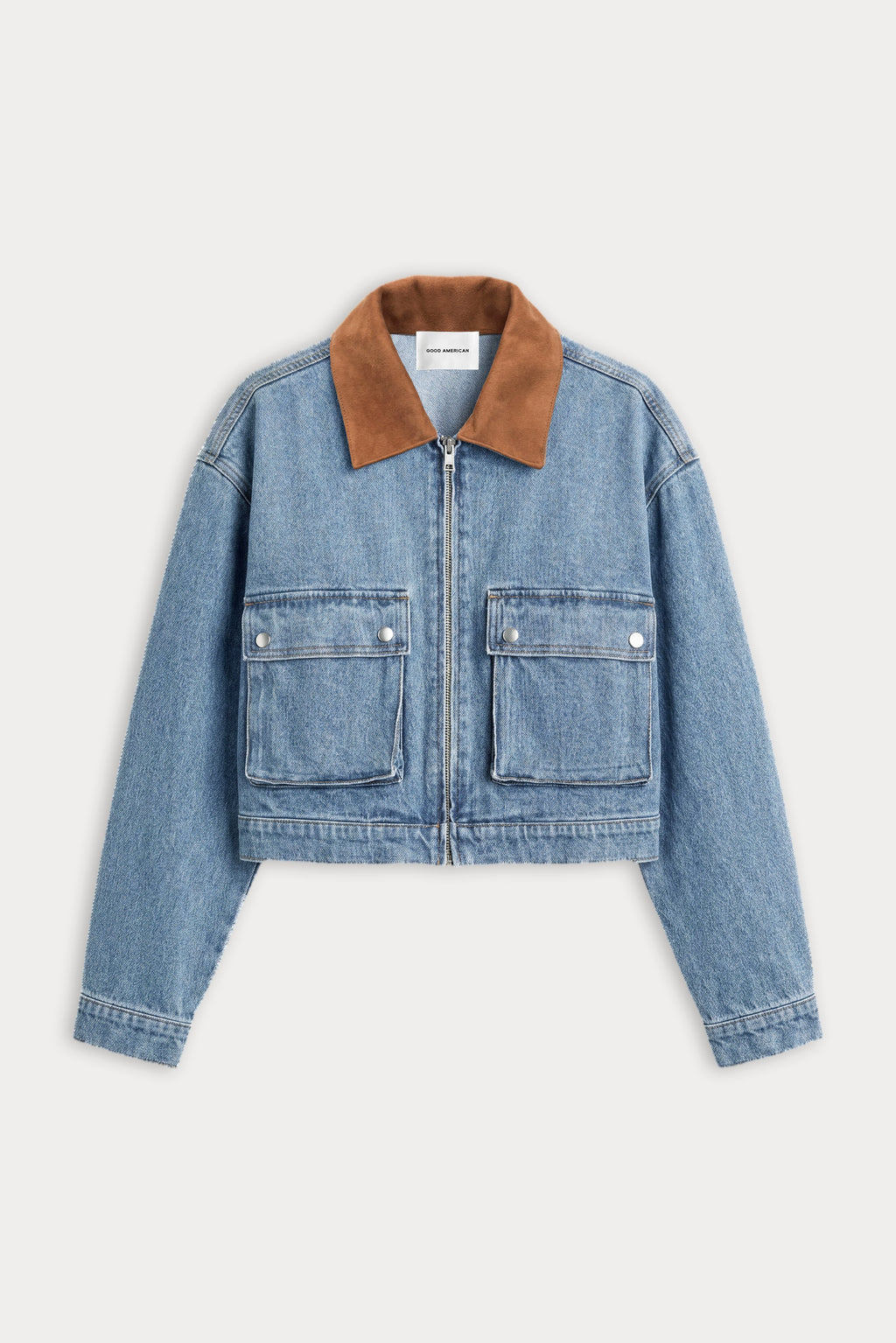 Luxury THE DENIM SWING CROPPED JACKET AMBER