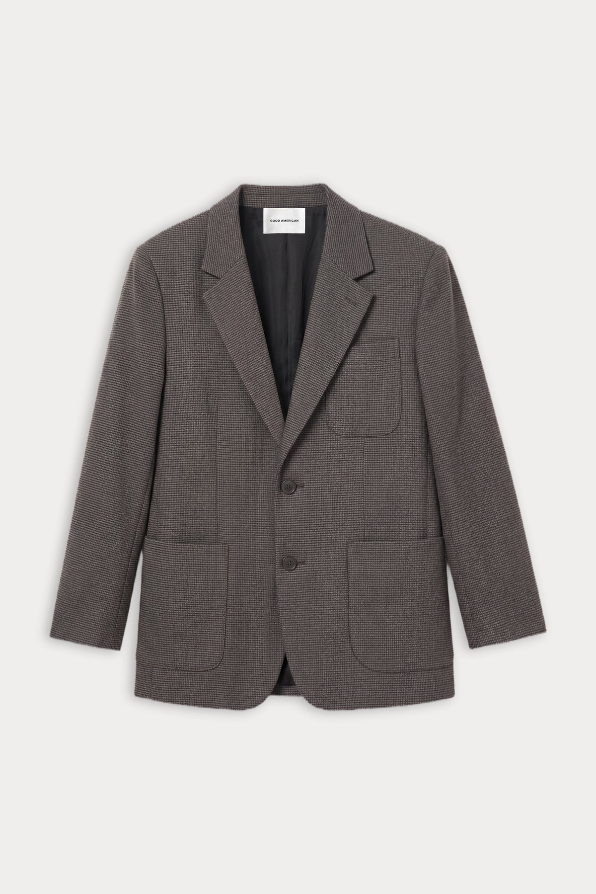 Luxury THE OVERSIZED BLAZER CHARCOAL MINI HOUNDSTOOTH