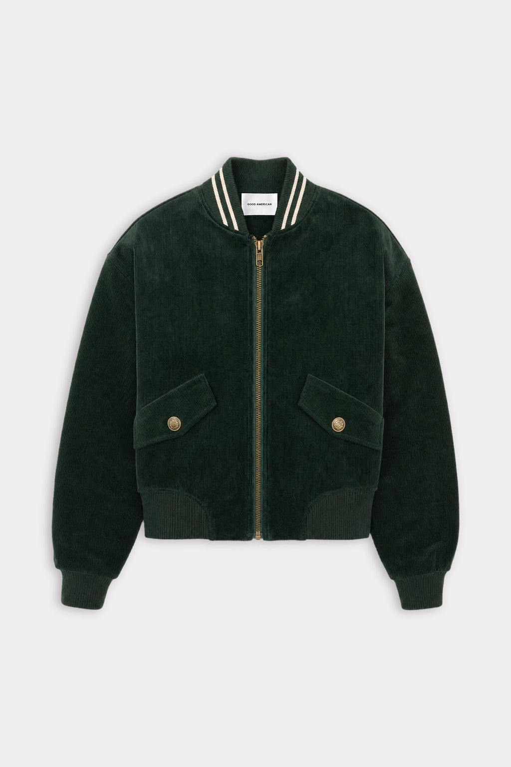 Luxury THE CORD VARSITY JACKET FOREST GREEN
