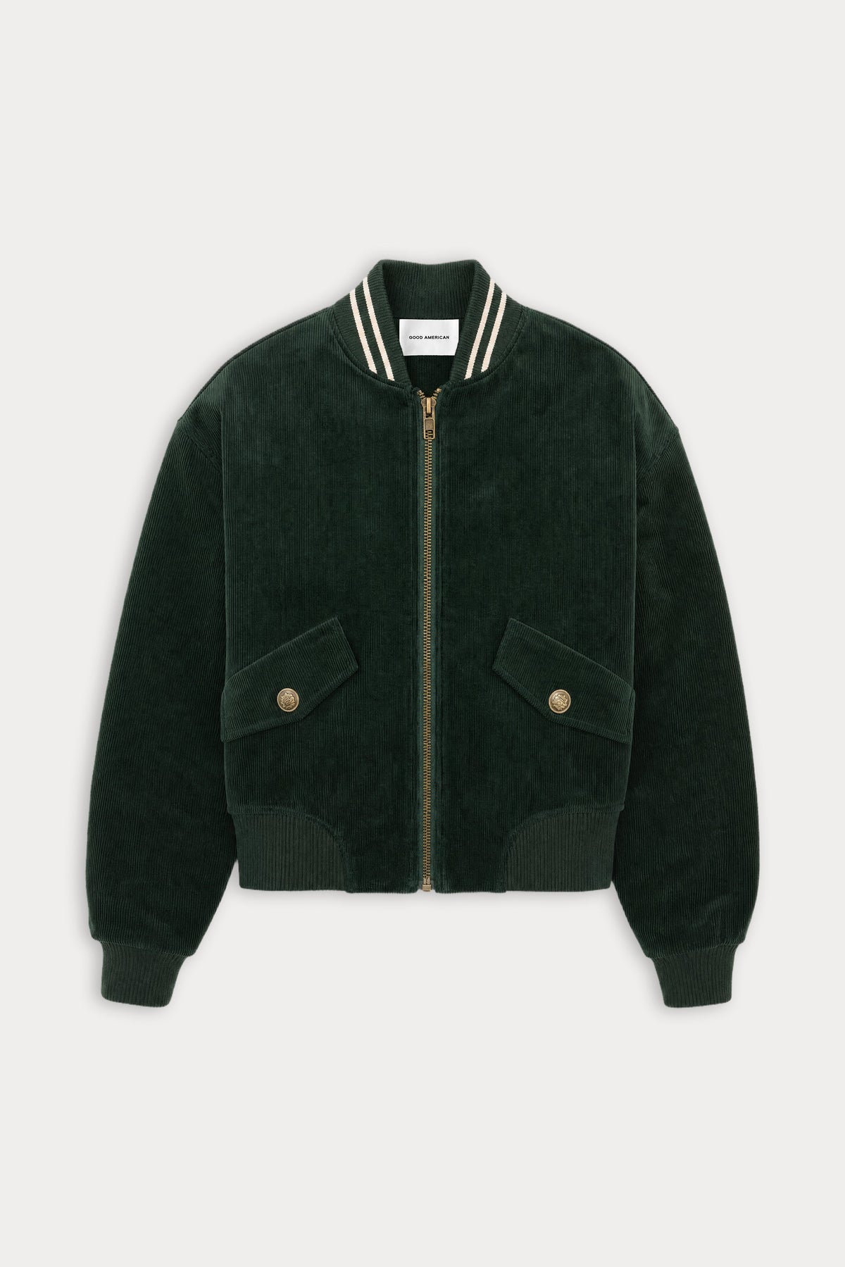 Luxury THE CORD VARSITY JACKET FOREST GREEN