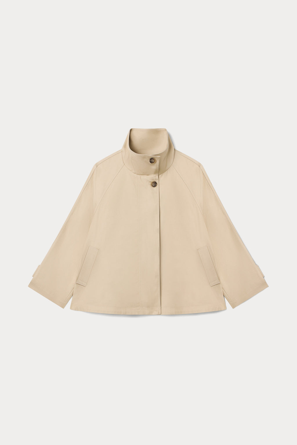 Luxury THE FUNNEL NECK TRENCH LIGHT TAUPE