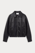 Luxury THE BETTER THAN LEATHER FUNNEL JACKET BLACK001