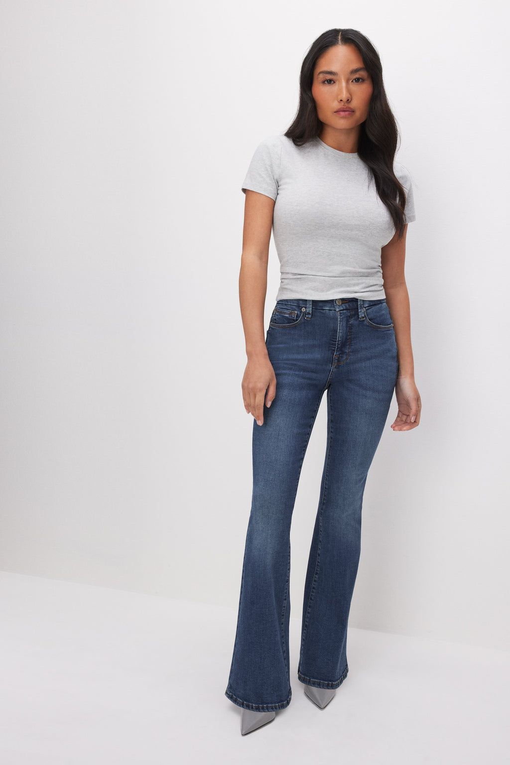 Luxury GOOD PETITE FLARE JEANS BLUE004