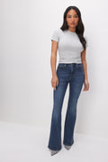 Luxury GOOD PETITE FLARE JEANS BLUE004