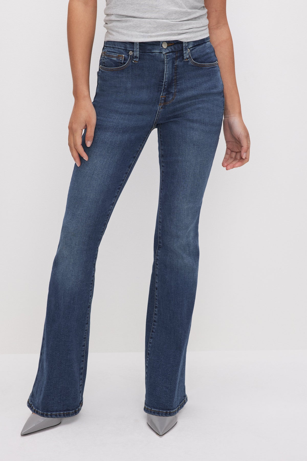 Luxury GOOD PETITE FLARE JEANS BLUE004
