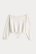 Luxury THE FRENCH TERRY TIE SWEATSHIRT CHALK