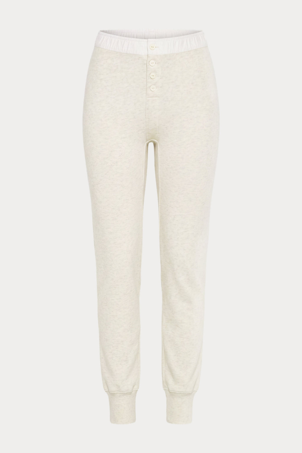 Luxury THE FRENCH TERRY BUTTON FRONT LEGGING OATMEAL HEATHER