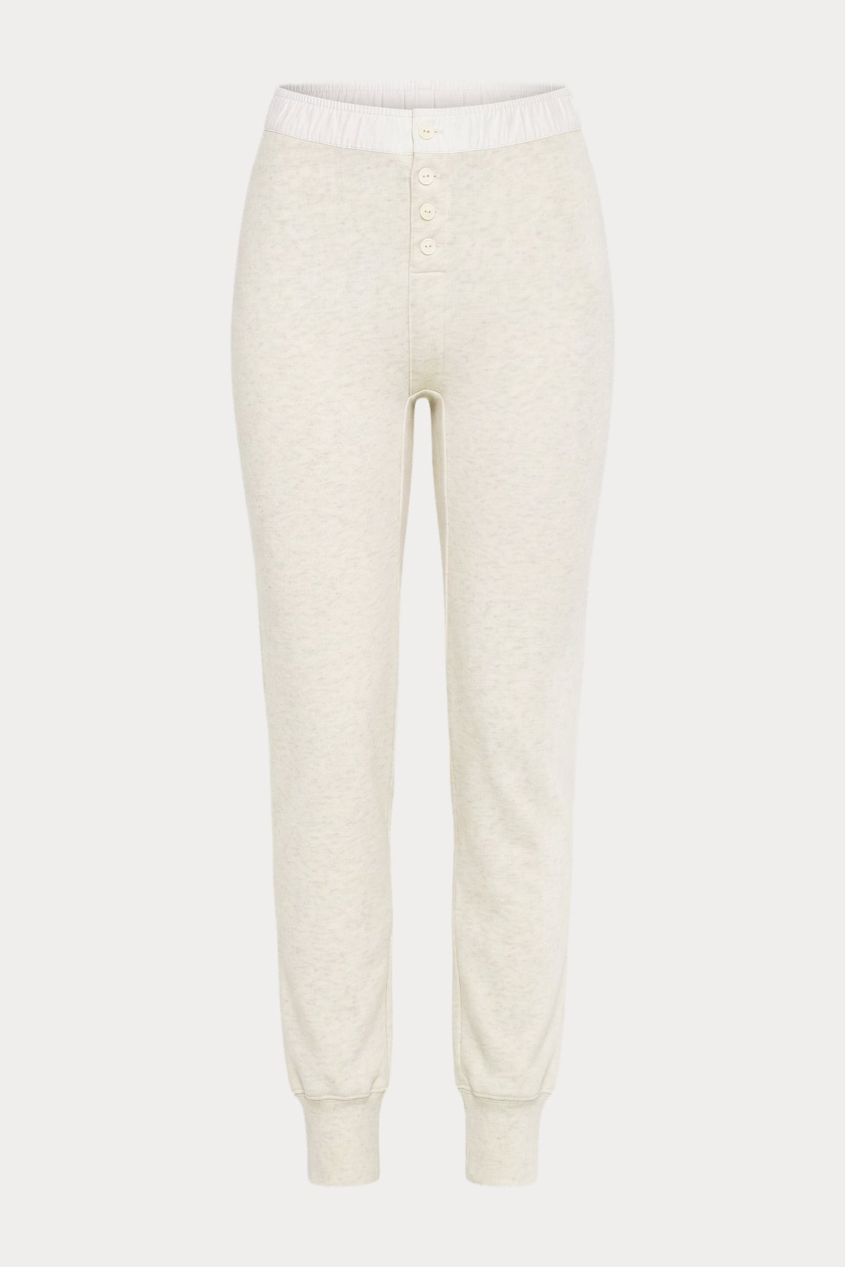 Luxury THE FRENCH TERRY BUTTON FRONT LEGGING OATMEAL HEATHER