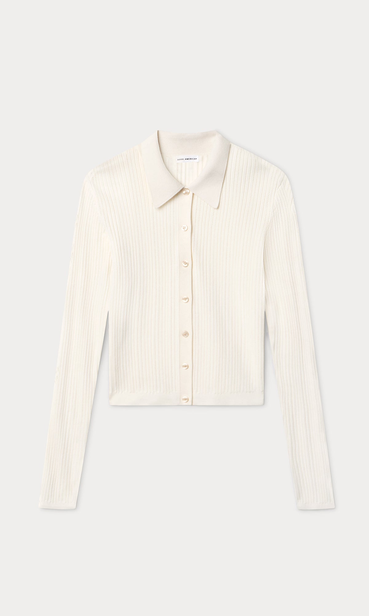 Luxury THE LADDER RIB CARDIGAN CHALK