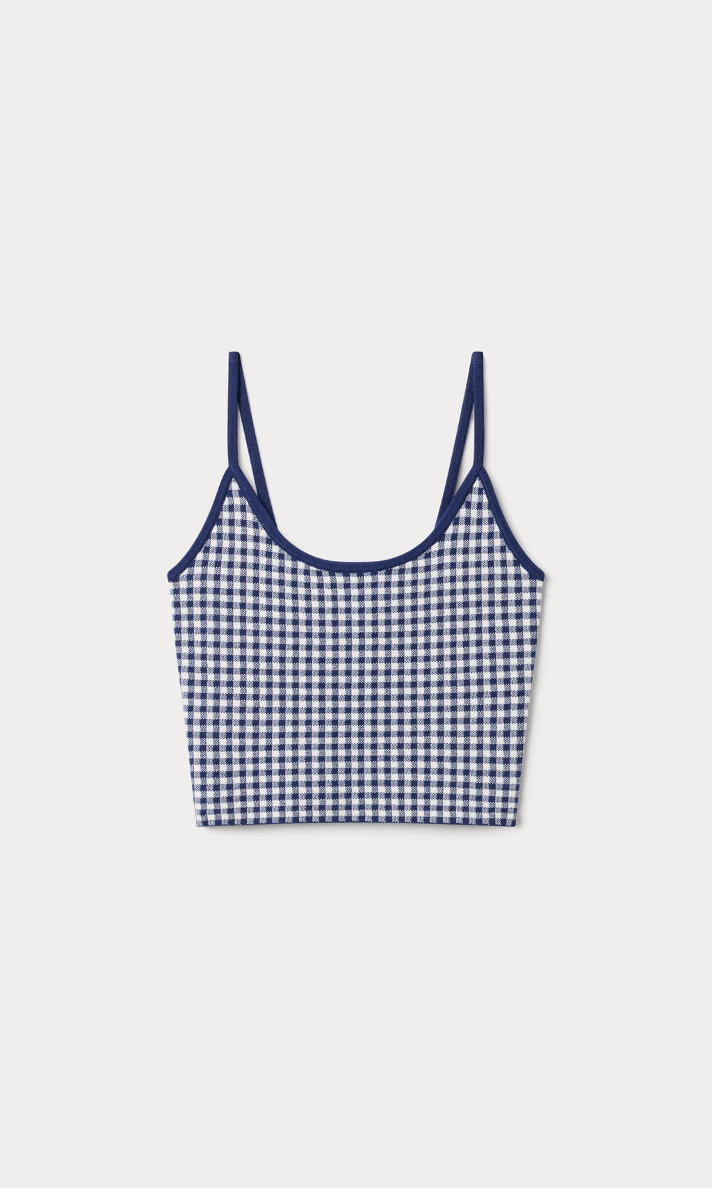 Luxury THE KEEPSAKE TANK NAVY GINGHAM