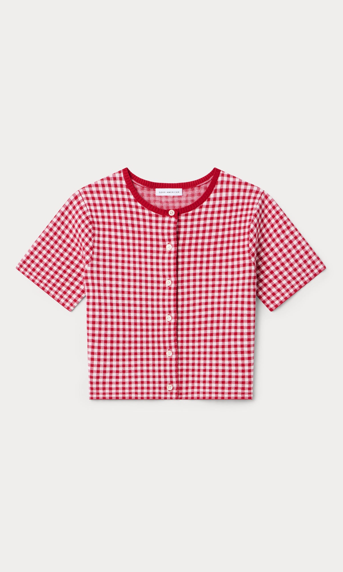 Luxury THE KEEPSAKE CARDIGAN CHERRY GINGHAM