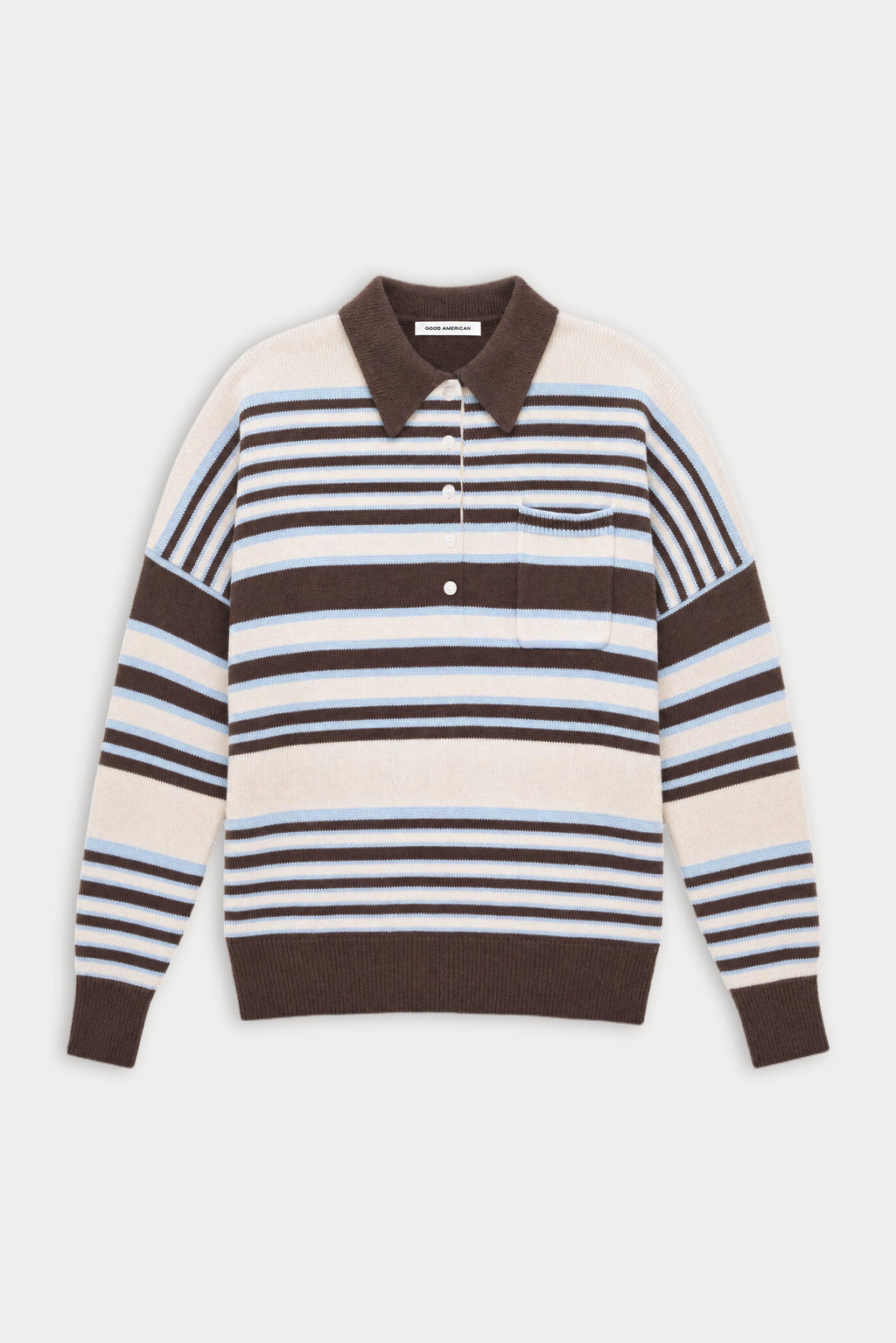Luxury THE OVERSIZED RUGBY SWEATER MOCHA STRIPE
