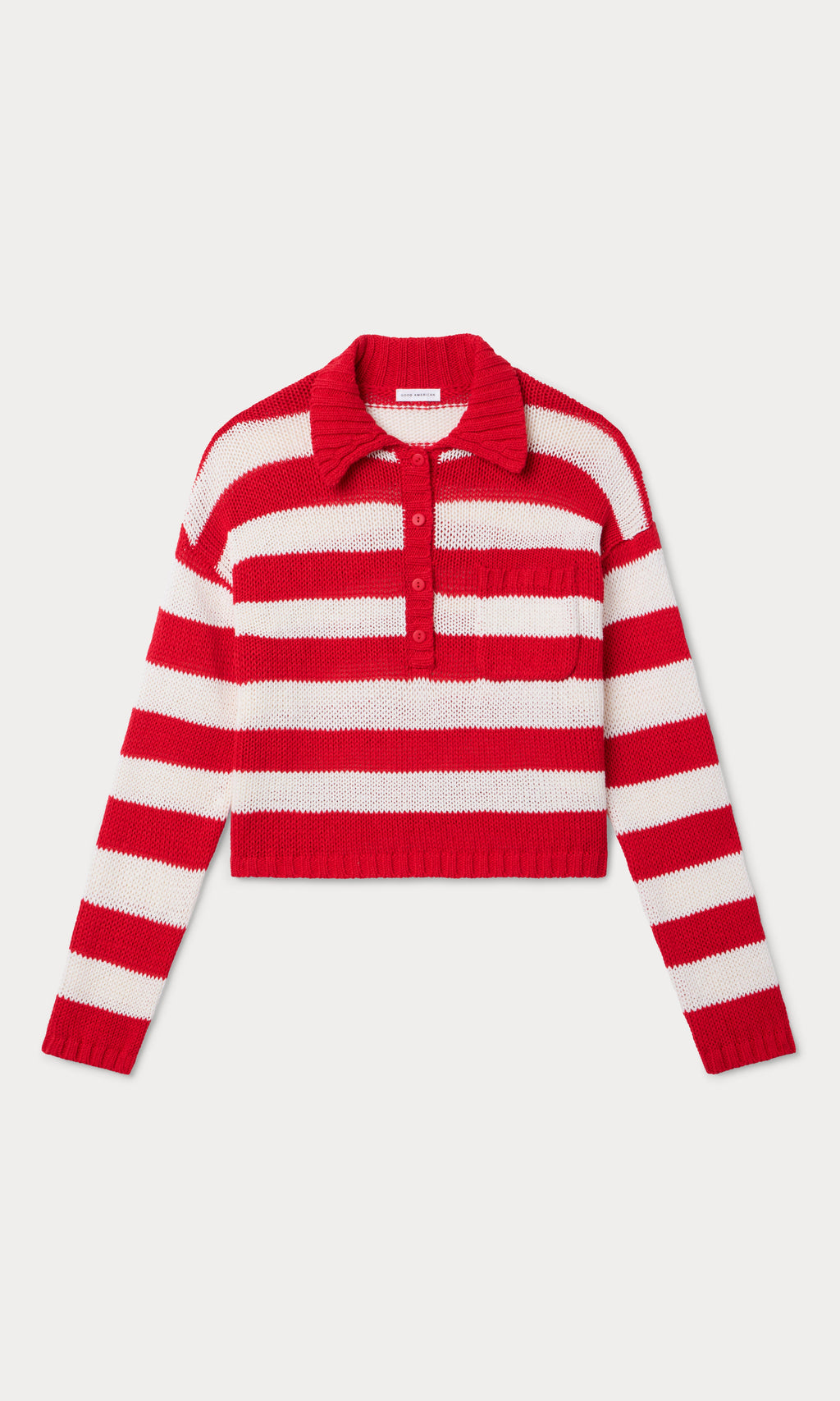 Luxury THE HARBOR SWEATER POP RED STRIPE