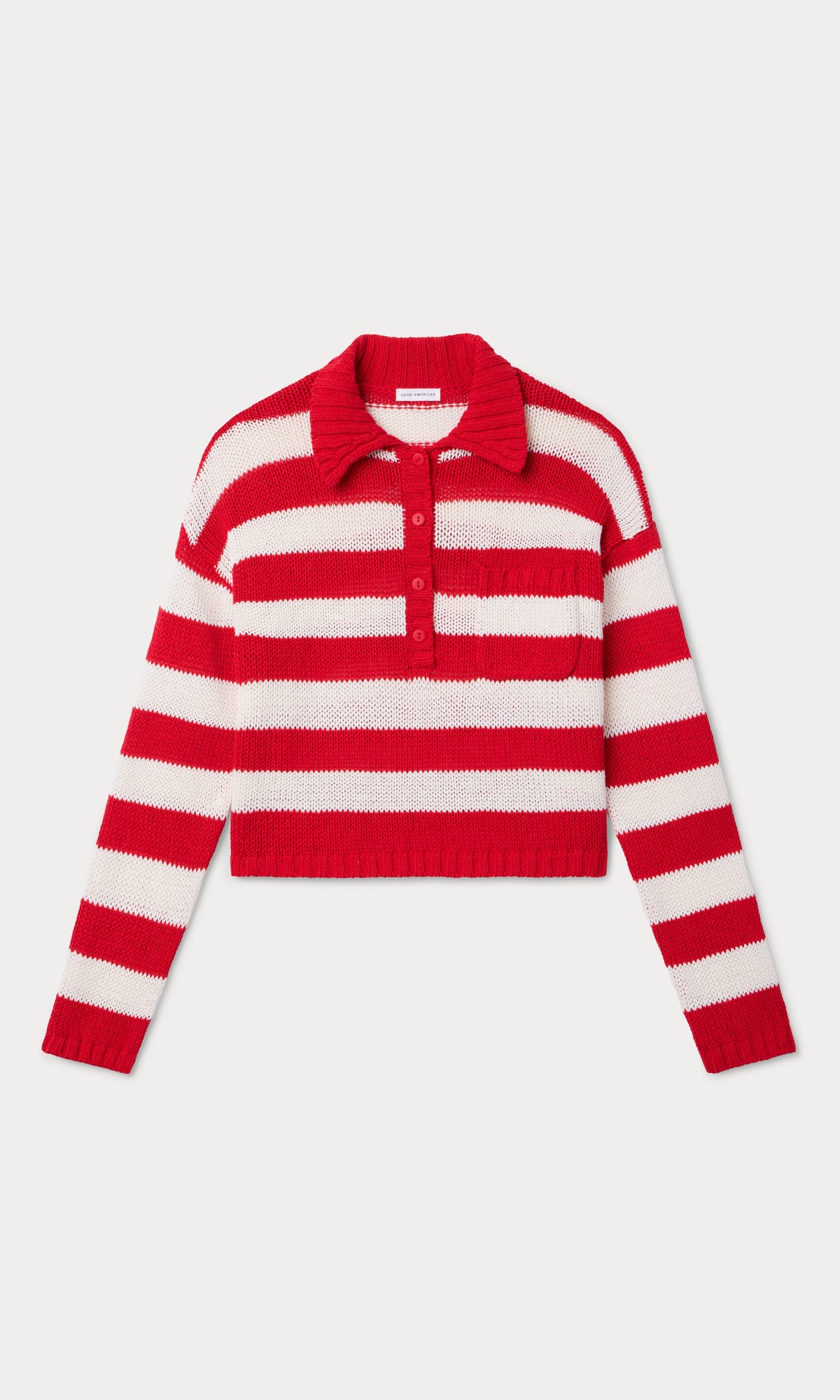 Luxury THE HARBOR SWEATER POP RED STRIPE