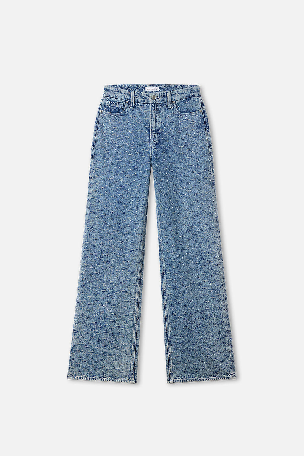 Luxury GOOD SKATE WIDE CRYSTAL JEANS INDIGO1070