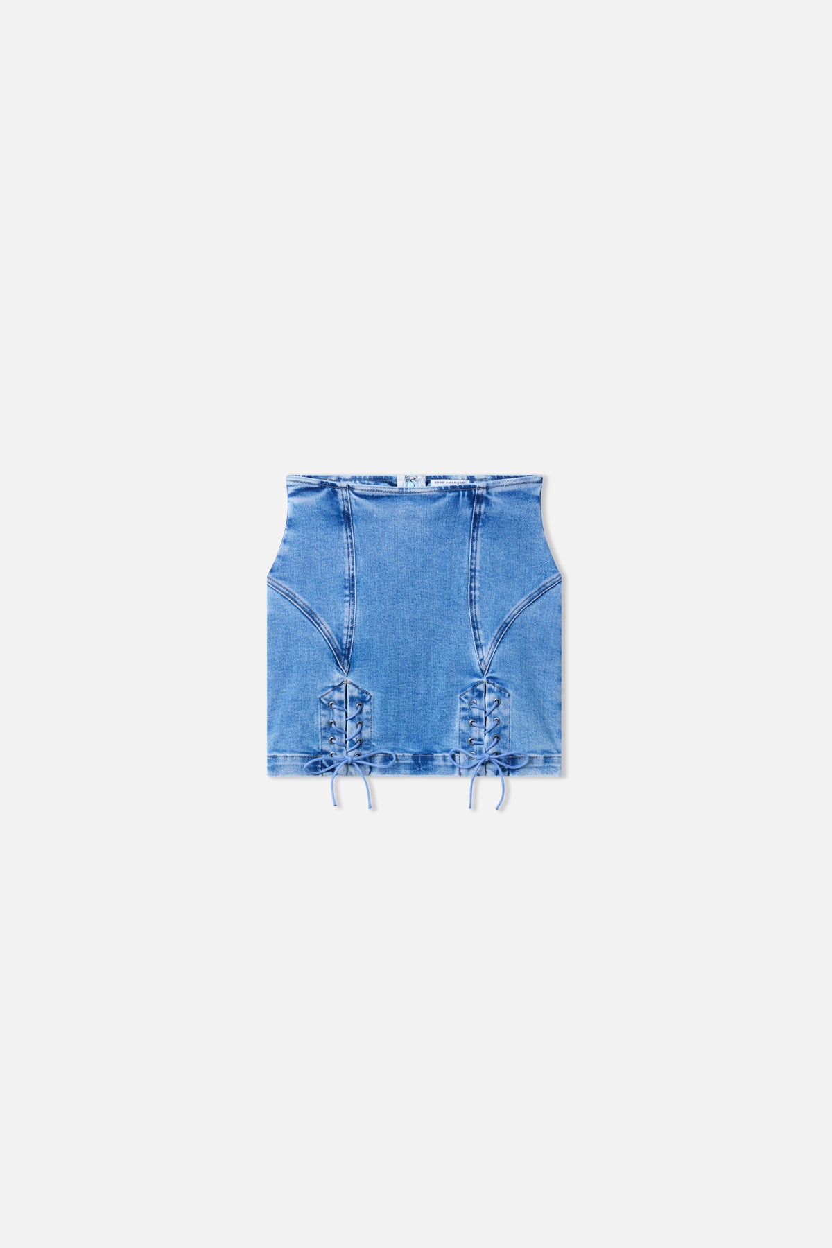 Luxury DOLLY LACE UP MINI SKIRT INDIGO1090