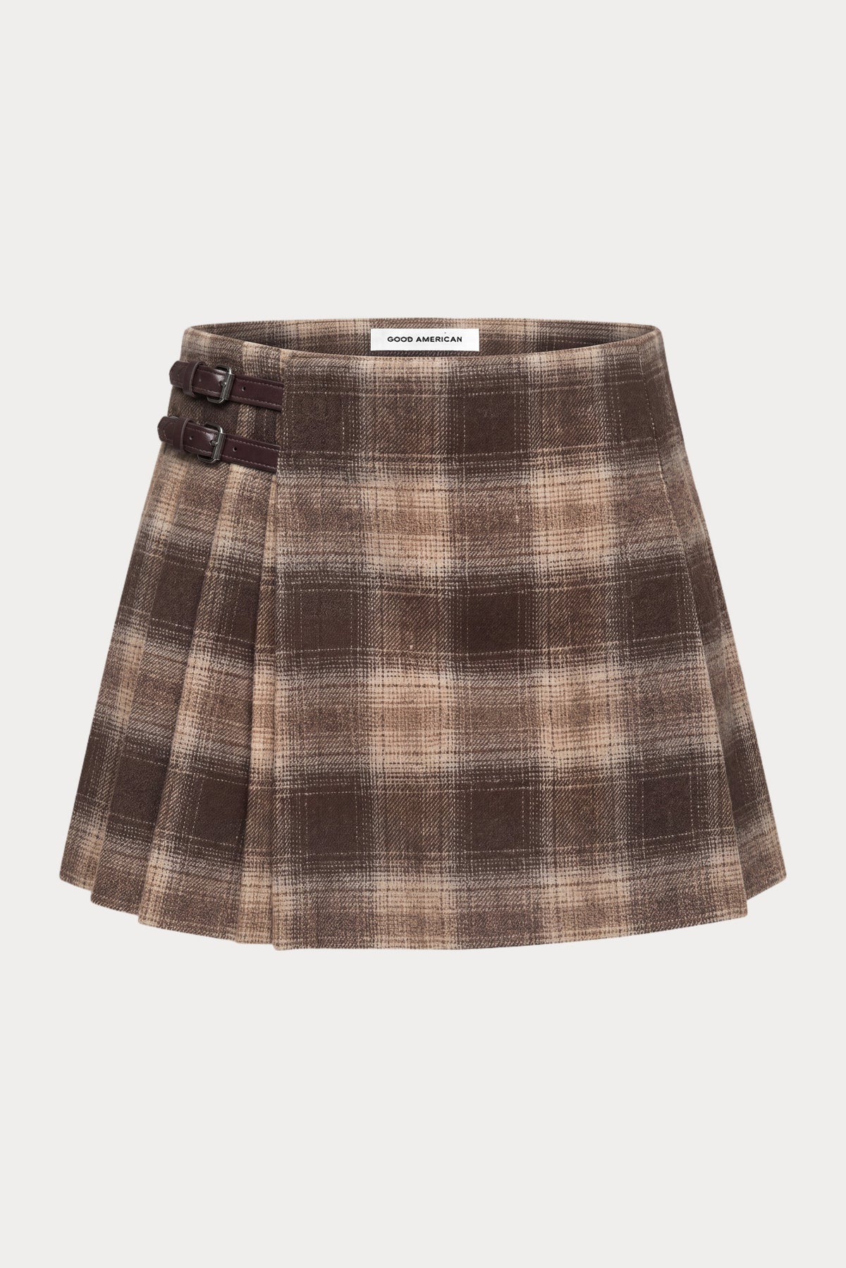 Luxury THE MICRO BUCKLE SKIRT MOCHA PLAID