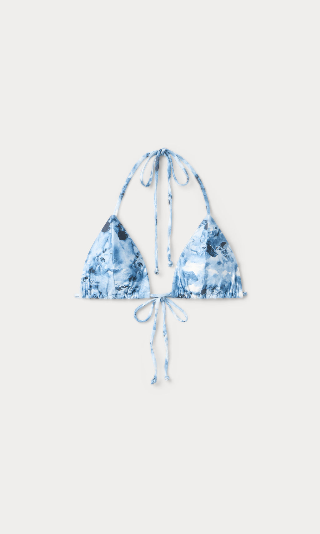 Luxury PRINT STRING BIKINI TOP BLUE ANGEL PRINT